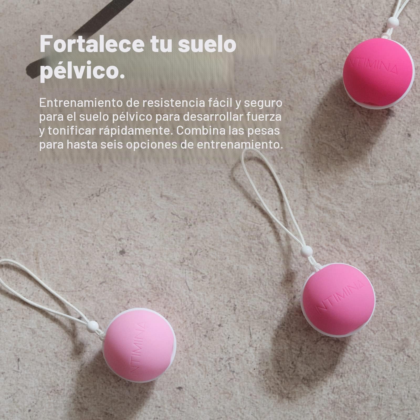 INTIMINA Bolas Chinas Laselle - Set de Ejercitadores con Peso Laselle de Intimina, 3 Pesos para el Suelo Pélvico para Mujeres (28, 38 y 48 g)