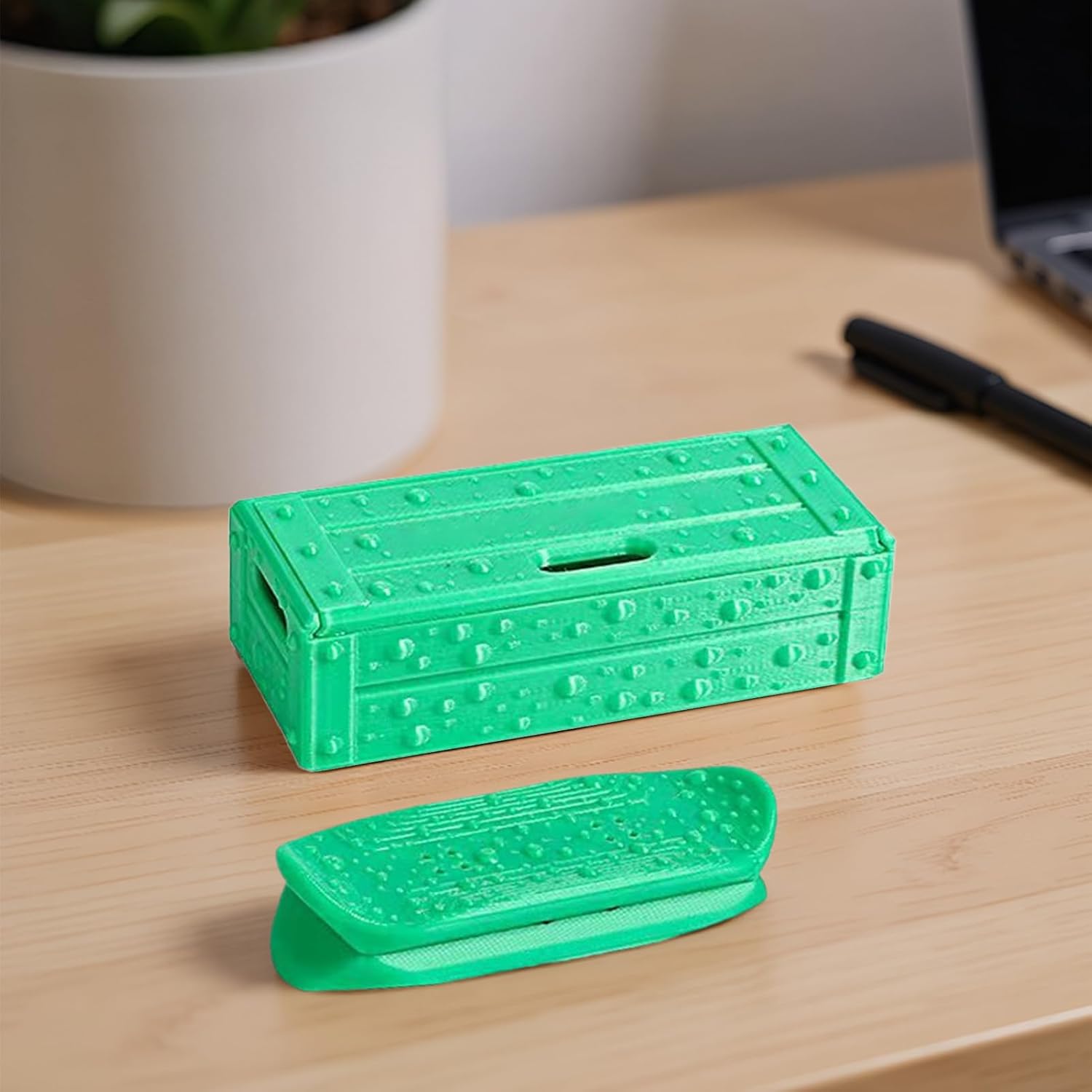 Magnetic Mini Fingerboard, 8 x 3.6 cm 3D Print Magnetic Mini Fingerboard, Finger Board Stress Relief with Storage Box, Magnetic Skateboard Fidget, Magnetic Mini Fingerboard for Family