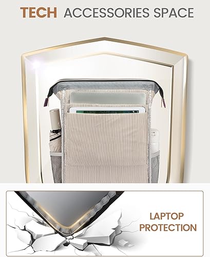 Miniatura 8 de LOVEVOOK - Mochila para ordenador portátil de viaje para mujer, de 18 pulgadas, de gran capacidad, mochila de mano al aire libre, con monedero,