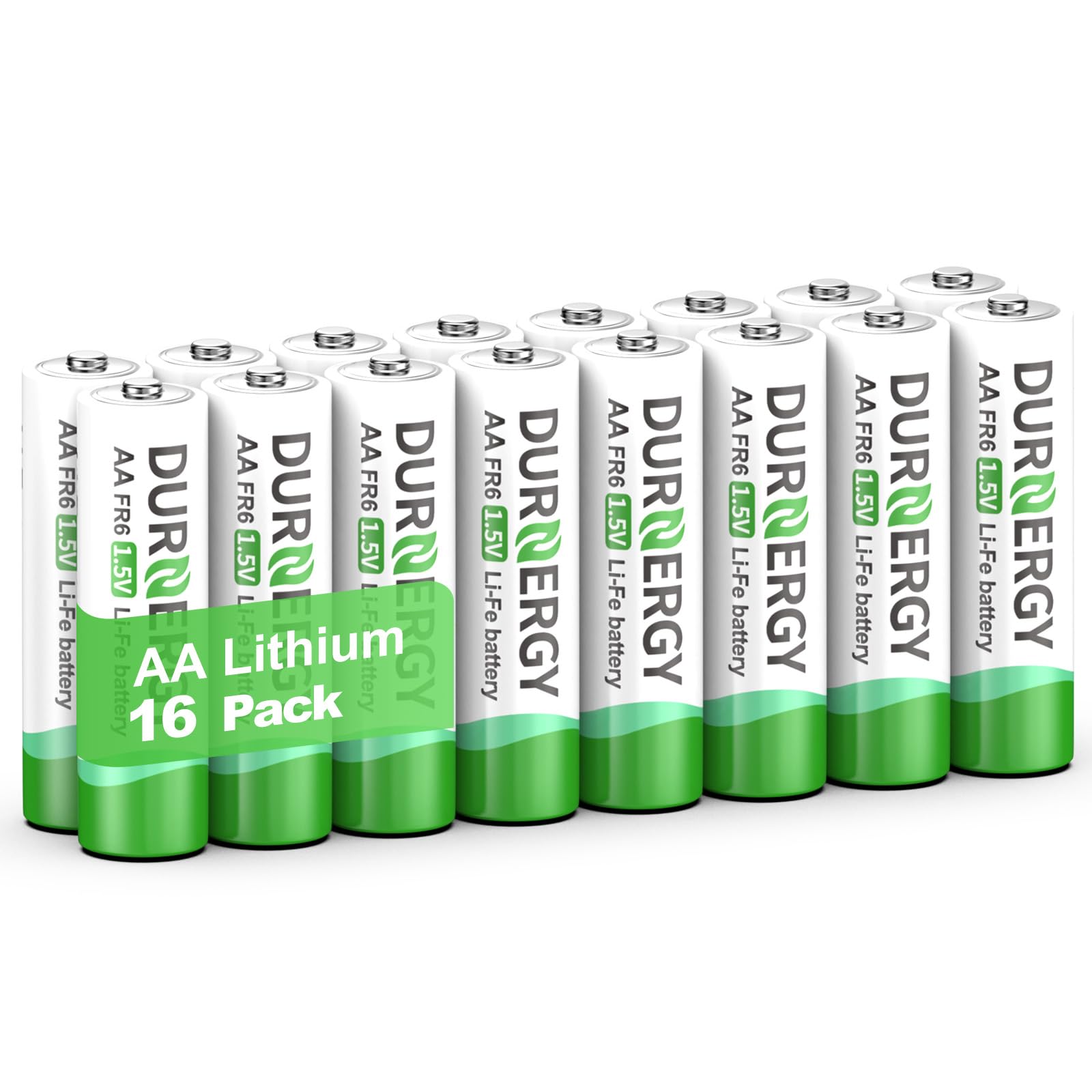 Amazon.com: DURNERGY Lithium Batteries AA 16Pack, 3400mAh 1.5V