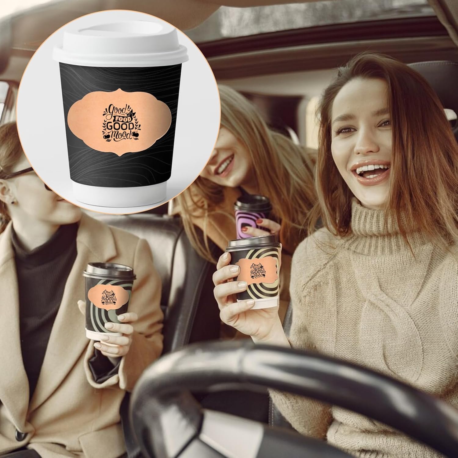 Brown Thermal Labels - 3 Roll Pack of 600 Pieces, 3x2 Inch, Vintage Style, Compatible with Thermal Label Printer, Ideal for DIY Design, Address, Consignment - Image 6