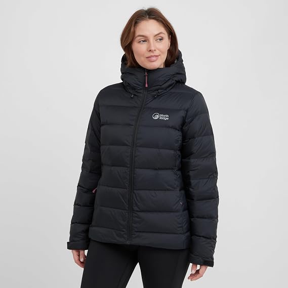 NORTH RIDGE Women's Tech Down II Insulated Jacket with Adjustable Hood, Water Repellent & Durable Ripstop Fabric, Winter Puffer Coat, Ideal for Walking, Hiking & Everyday Casual Wear