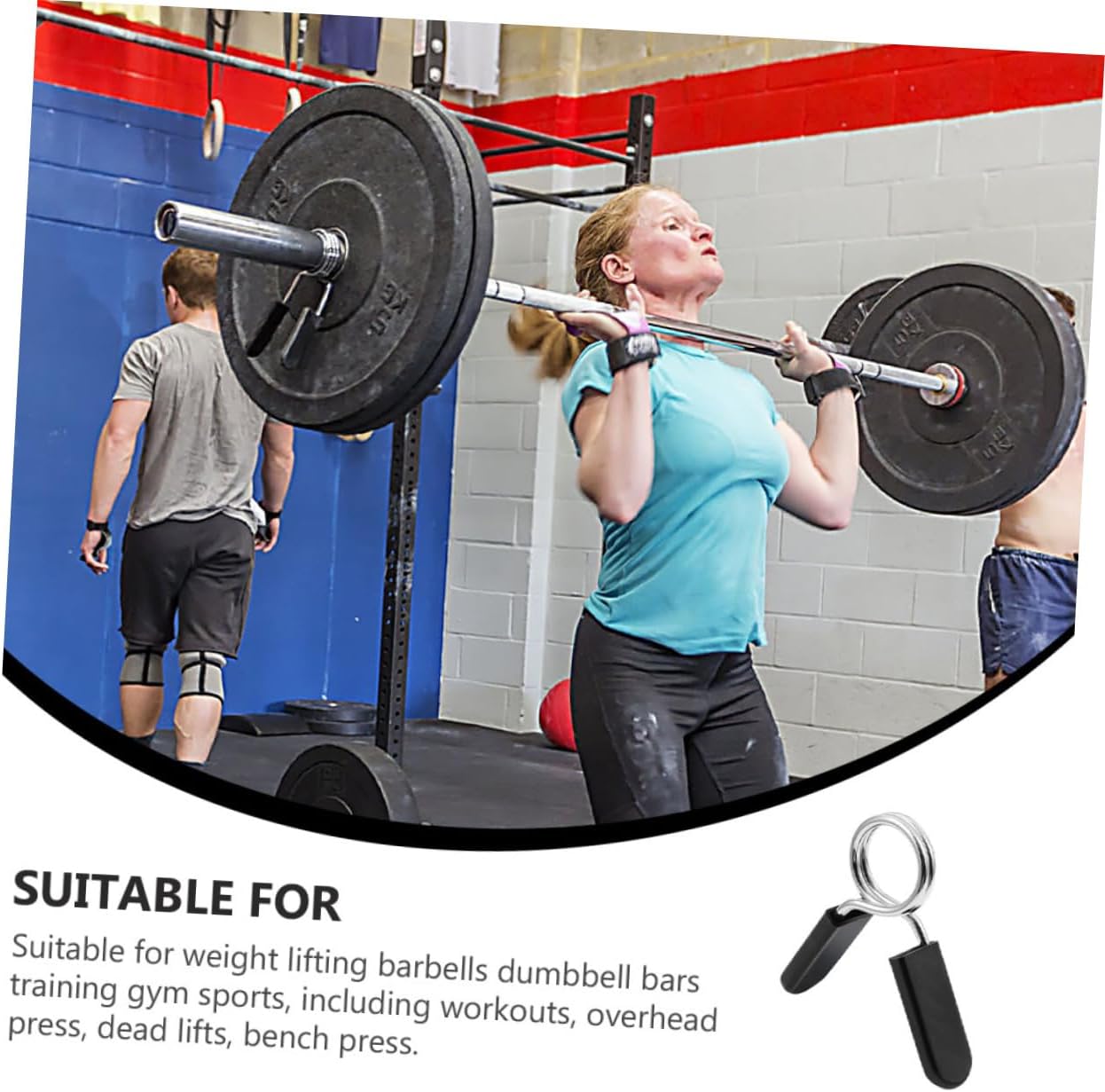 ibasenice 6pcs Weight Bar Clips Barbell Clamps for Secure Weightlifting Spring Lock Collars for Dumbbells and Barbells Stable Workout Accessory