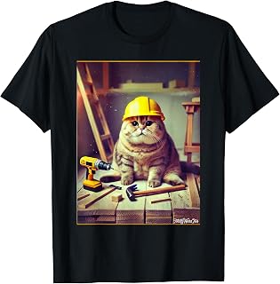 Handy Cat Builder DIY Funny Construction Art T-Shirt