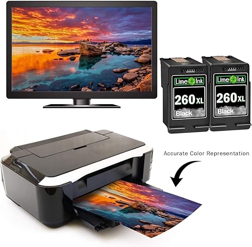 Miniatura 4 de Limeink Cartucho de tinta de repuesto compatible para Canon 260 Cartucho de tinta negra 260XL para Canon TS6420 Cartucho de tinta para Canon TS6400
