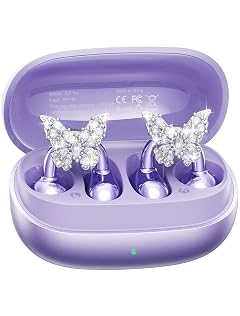 Kinglucky Gen2 Clip-On Earbuds with Butterfly Earrings Charge Store Without Removing Earrings Comfortable Fit 50H Playtime Bluetooth Open