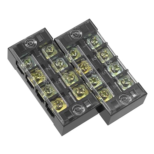 uxcell 2 unids 4 posiciones filas dobles 600 V 35 A barrera de alambre bloque terminal tira TB-3504L disponible en Yaxa Peru