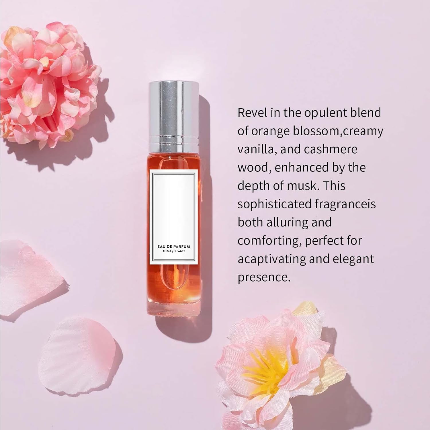 Pheromone Perfume Collection for Women - Romantic Flower Scents, Long Lasting Mini Roll-On Perfume, Travel Size Portable for Dating or Daily Use (50ml, 4pc/Fruity) - Image 4