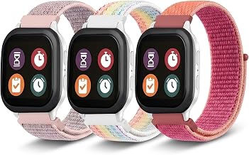 3 Pack Kids Nylon Bands Compatible with Gizmo Watch 3 2 1/Gabb Watch 3e 3 2 1/Sync UP Watch/Cosmo Jr Track Watch