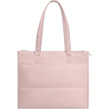 Chinllo Puffer Tote Bags for Women, Large Compartments Pockets Lightweight Work Handbags for Travel, Beach and Gym