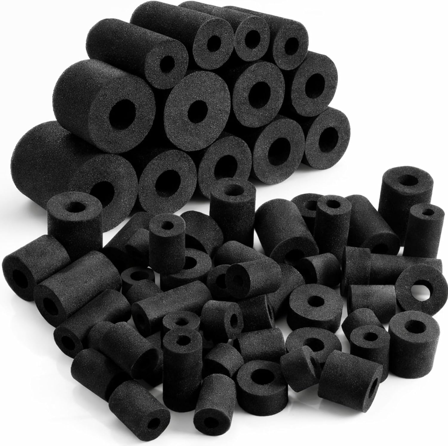 Frienda 50 Pcs Pool Noodles Bits Multicolor Craft Small Size Versatile Mixed Floating Pool Noodles Foam Rope Tube for Play or DIY Craft Multipurpose (Mixed Sizes,Pastel Colors)