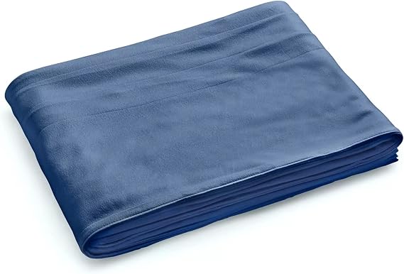 Sunbeam Queen Size Electric Fleece Heated Blanket in Blue with Dual Zone