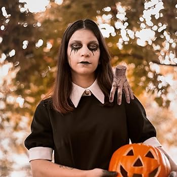 Mano Di Mercoledì Addams In Vinile - Effetto Horror Realistico Per Halloween E Scherzi - Foto 7