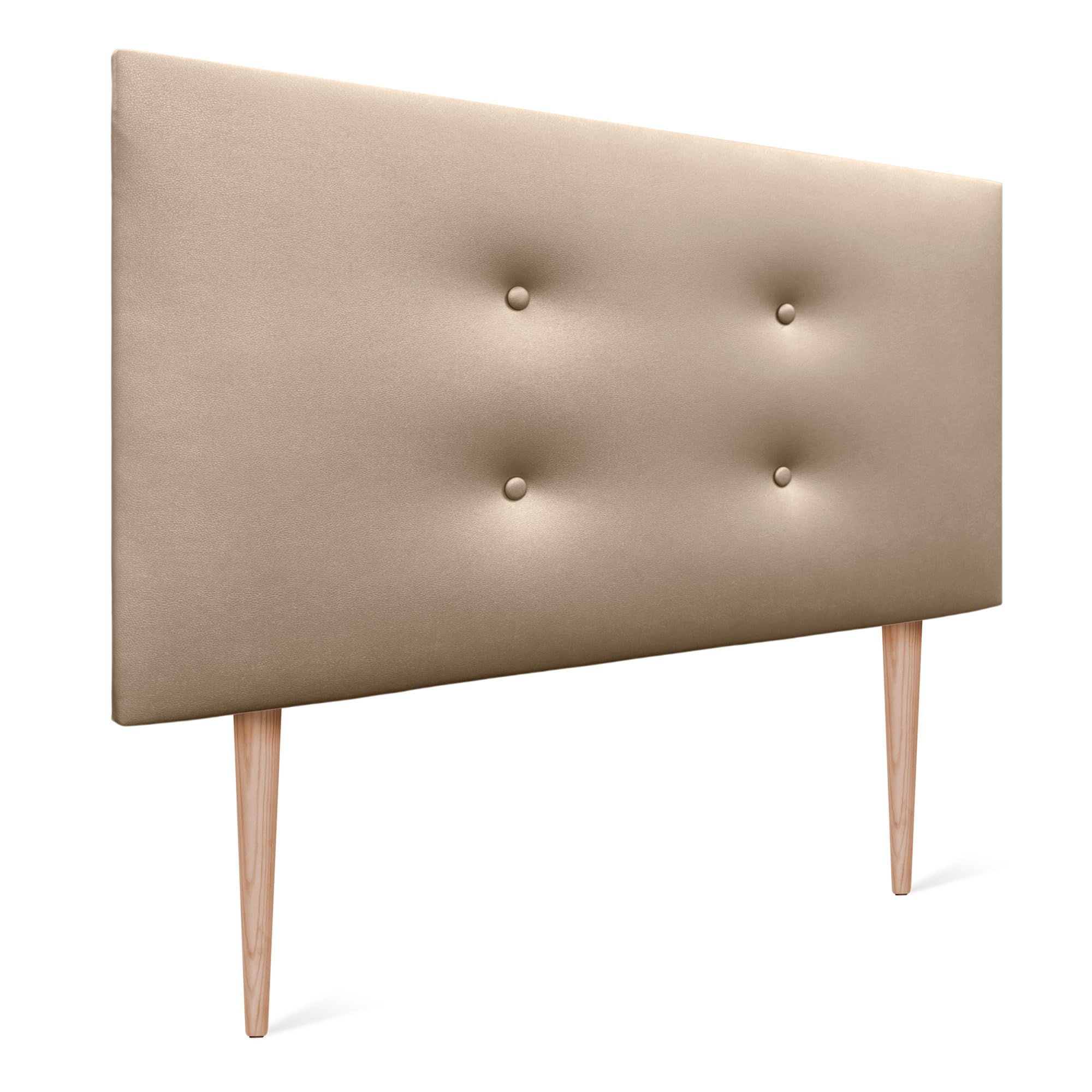 DHOME Testiera in de Similpelle con bottoni 105x105cm Con le gambe Letti 105 - Cielo blu | Leroy