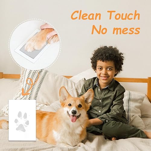 Miniatura 62 de Kit de impresión de huellas sin tinta, kit de impresión de huellas de perro, kit de impresión de nariz de perro, almohadillas de tinta de tacto Negro