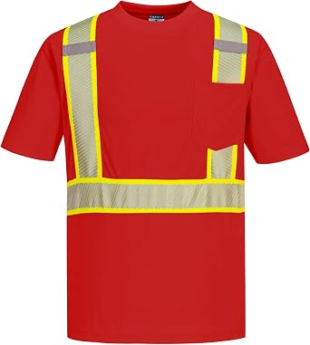 Portwest Austin Short-Sleeved T-Shirt Viz Visibility Reflective Safety Work Wear Top