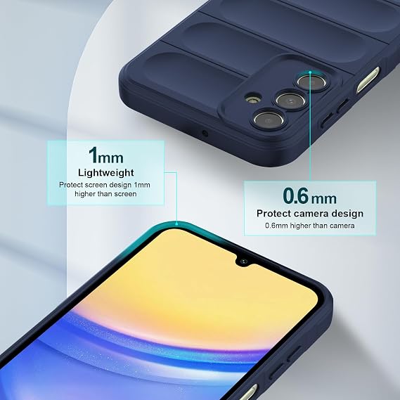 Samsung Galaxy A15用シリコンケース、ブルー