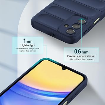 Samsung Galaxy A15用シリコンケース、ブルー