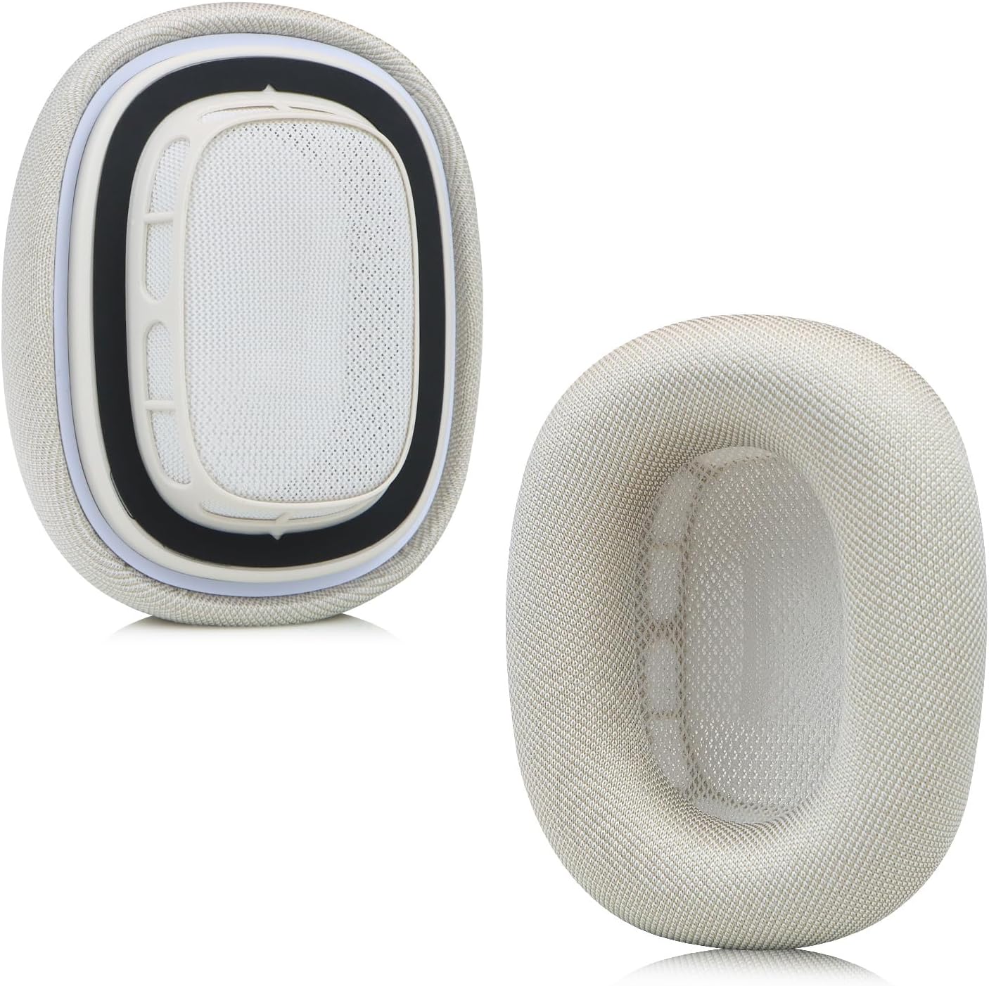 Upgraded Ear Cushions for Apple AirPods Max Headphones, Silica Gel Mesh Fabric Replacement Ear Pads Cover with Memory Foam and Magnet,Closer to The Original(Starlight)
