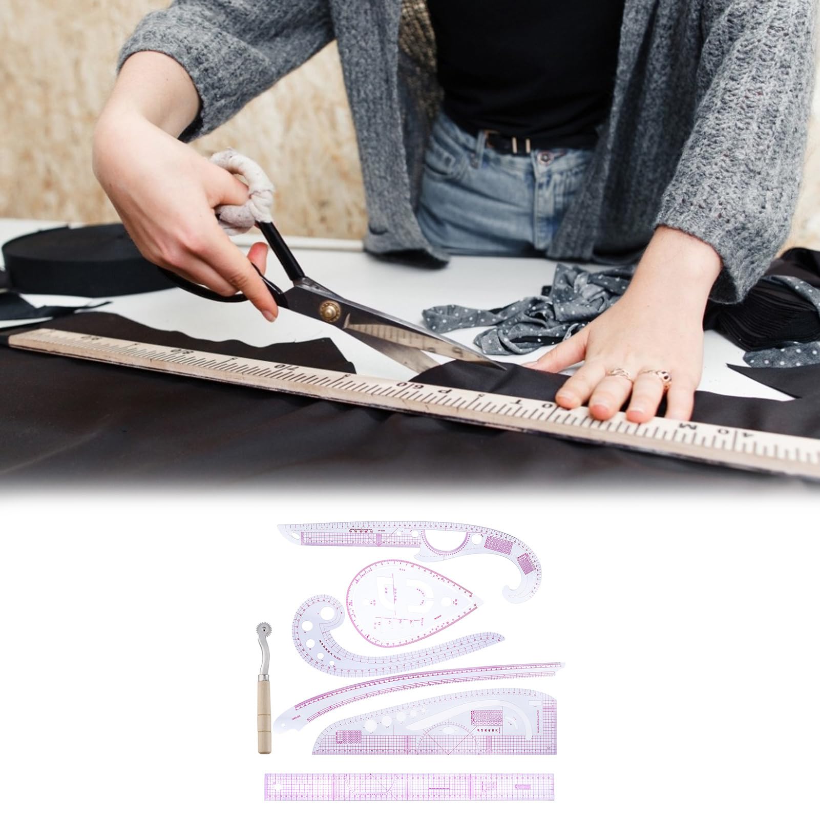 Linijki Krawieckie Do Tkanin Przezroczyste Akcesoria Do Cięcia I Quiltingu