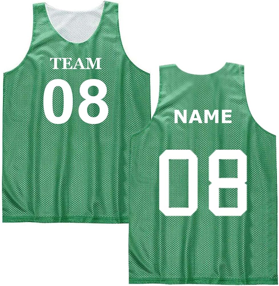 TOPTIE Custom Basketball Jersey (Double Sides Name/Number) Reversible Mesh Tank Top Scrimmage Jersey : Clothing, Shoes & Jewelry