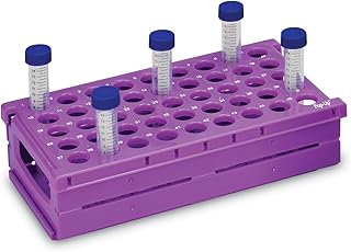 Heathrow Scientific HS24318 45 x 15 Ml Pop-Up Rack, (Pack of 2), Fluid_Ounces, Degree C, Polypropylene, Purple (Pack of 2)