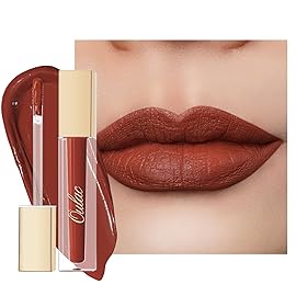 Oulac Matte Liquid Red Lipstick for Women, Orange Tone Red Long Lasting Lipstick, Waterproof Lip Stain, No Transfer, Creamy High Pigmented Formula with Vitamin E, Vegan & Cruelty-Free M21