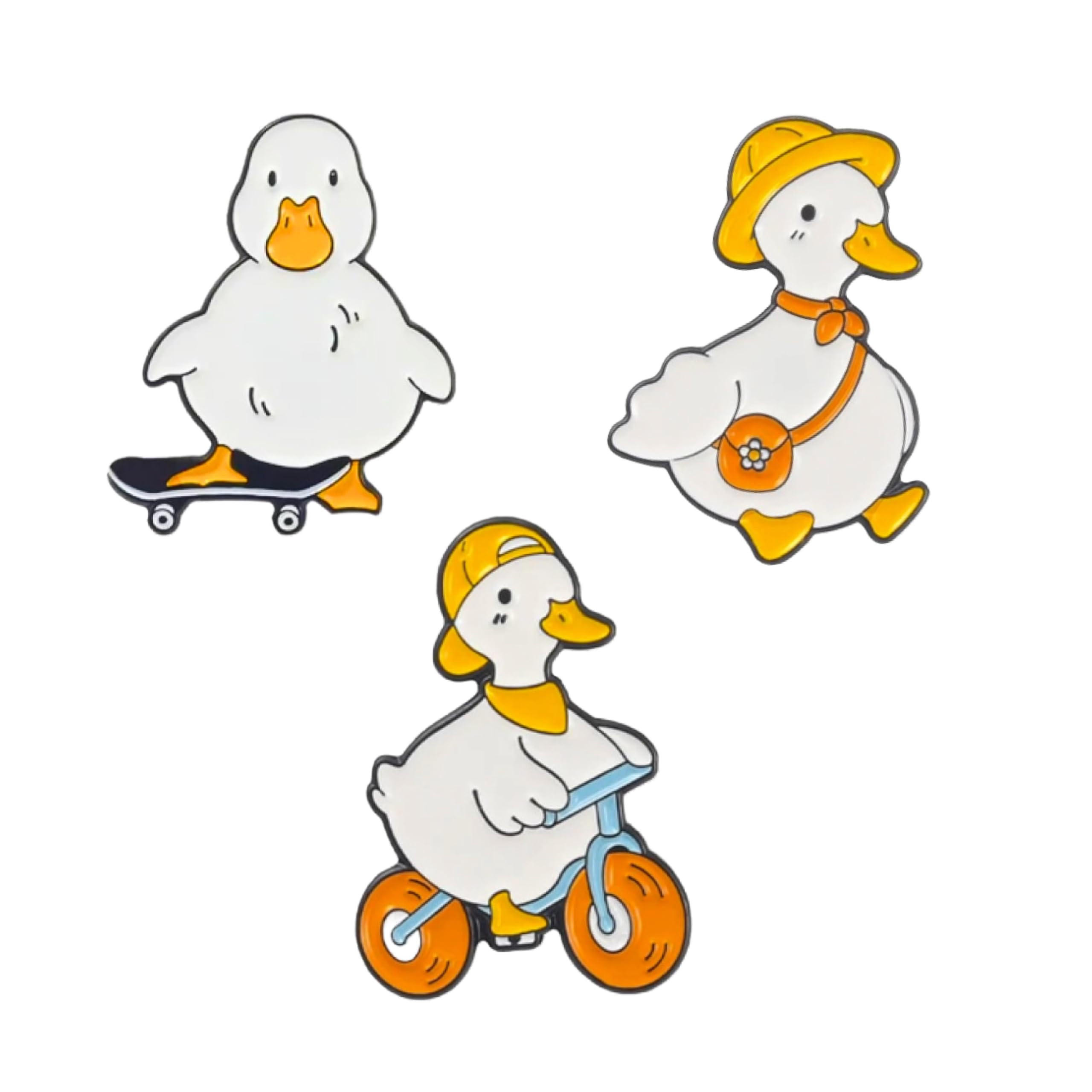FURE Quacktastic Trio - Set of 3 Adorable Duck Enamel Pins (Multi-colour metal pins for Men & Women) (B0CND53FLC) Amazon Price History, Amazon Price Tracker