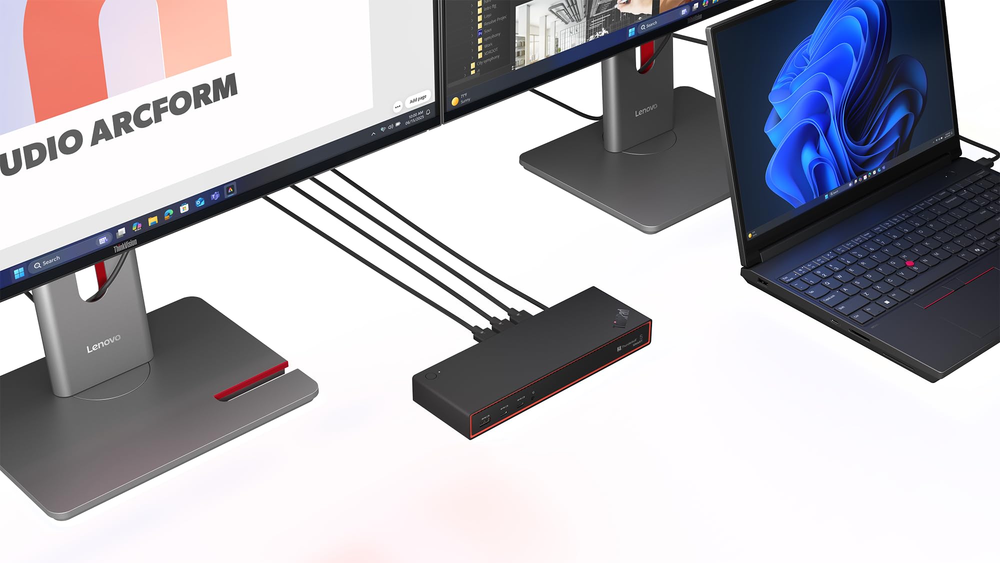 Lenovo ThinkPad Thunderbolt 5 Smart Dock 7500 EU, docking station con 2xDP 2.1 HDMI 2.1 2.5GbE, porte USB-A/USB-C, PD 3.1 fino a 180W