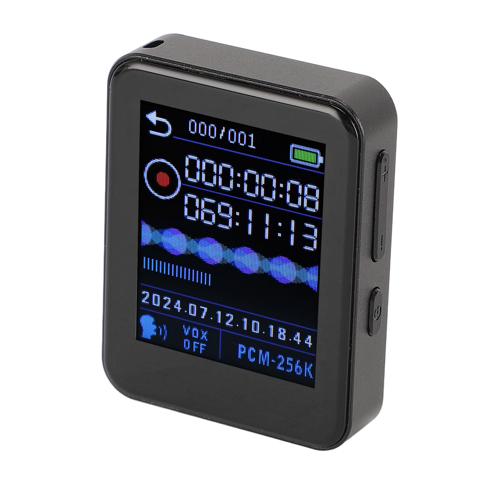 Enregistreur Vocal activé avec Réduction de Bruit Auto Sauvegarde, Enregistreur Vocal HD Lecteur Mp3 pour Les Réunions de Conférences, Enregistrement Continu de 40 Heures (64GB)