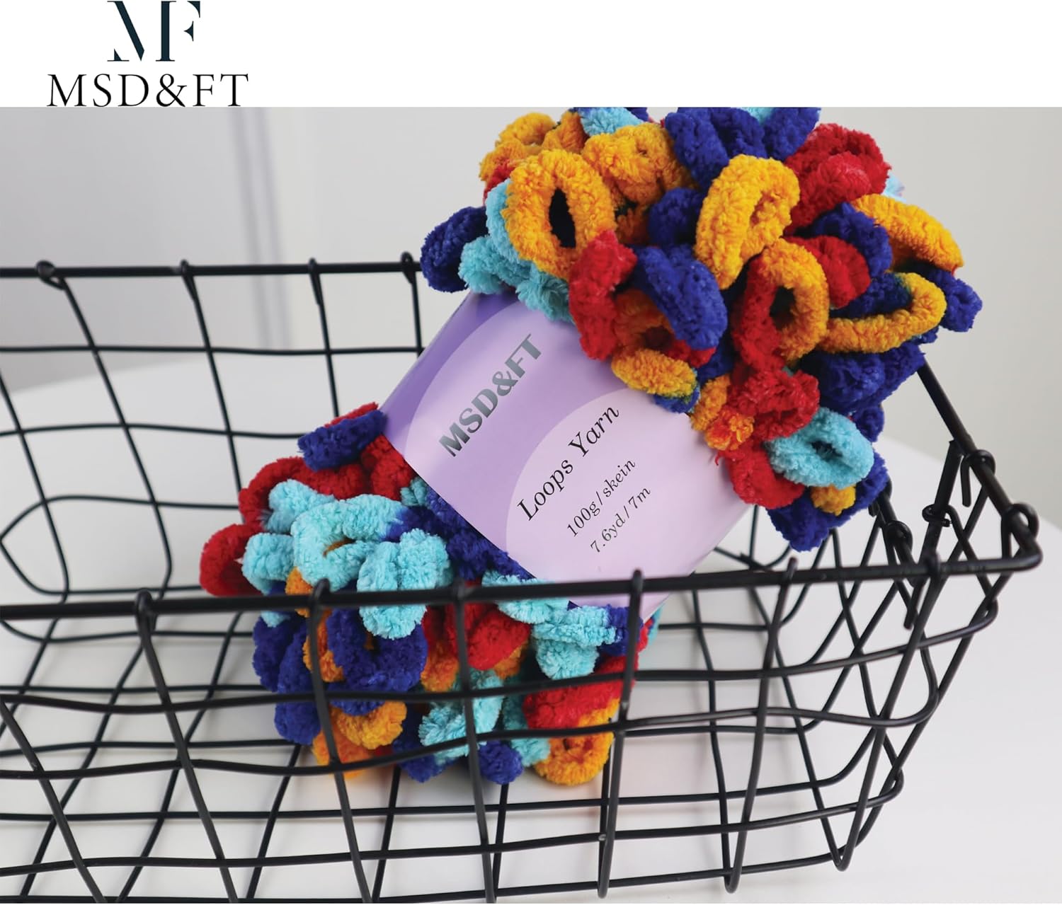 MSD&FT 6 skeins of Loops Yarn,Finger,DIY Yarn (Flower)
