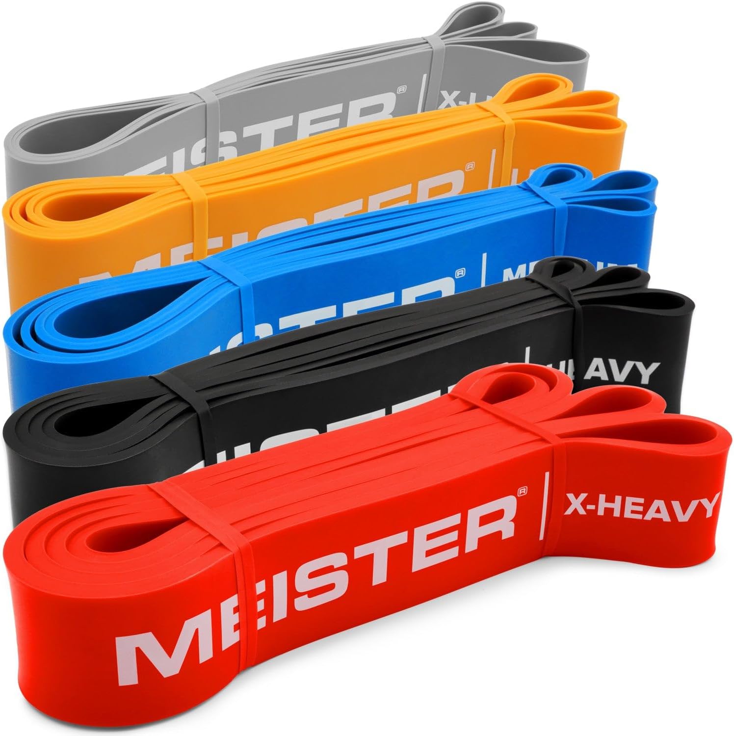 Meister X Band Comfort-Width 41" x 2" Resistance Bands - X-Wide Premium Loop Bands