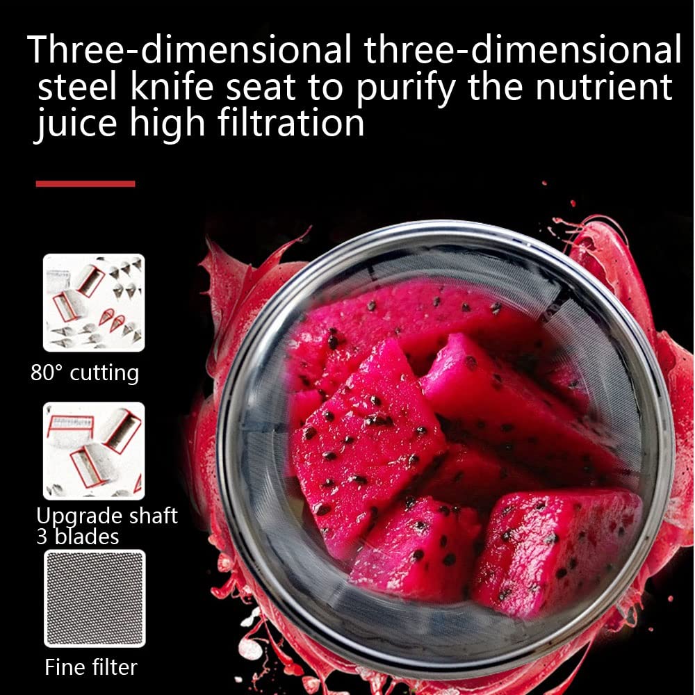 MIIKHI Wide Mouth Slow Masticating Juicer Extractor Big Mouth Cold Press Juice Machine Dual Speed Juice Fountain Vegetable and Fruit Juicer Extractor Easy Clean