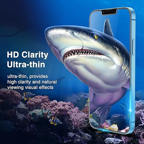 Miniatura 4 de Protector de pantalla compatible con iPhone 13 Pro Max (6.7 pulgadas), vidrio templado HD antiarañazos, paquete de 3, transparente