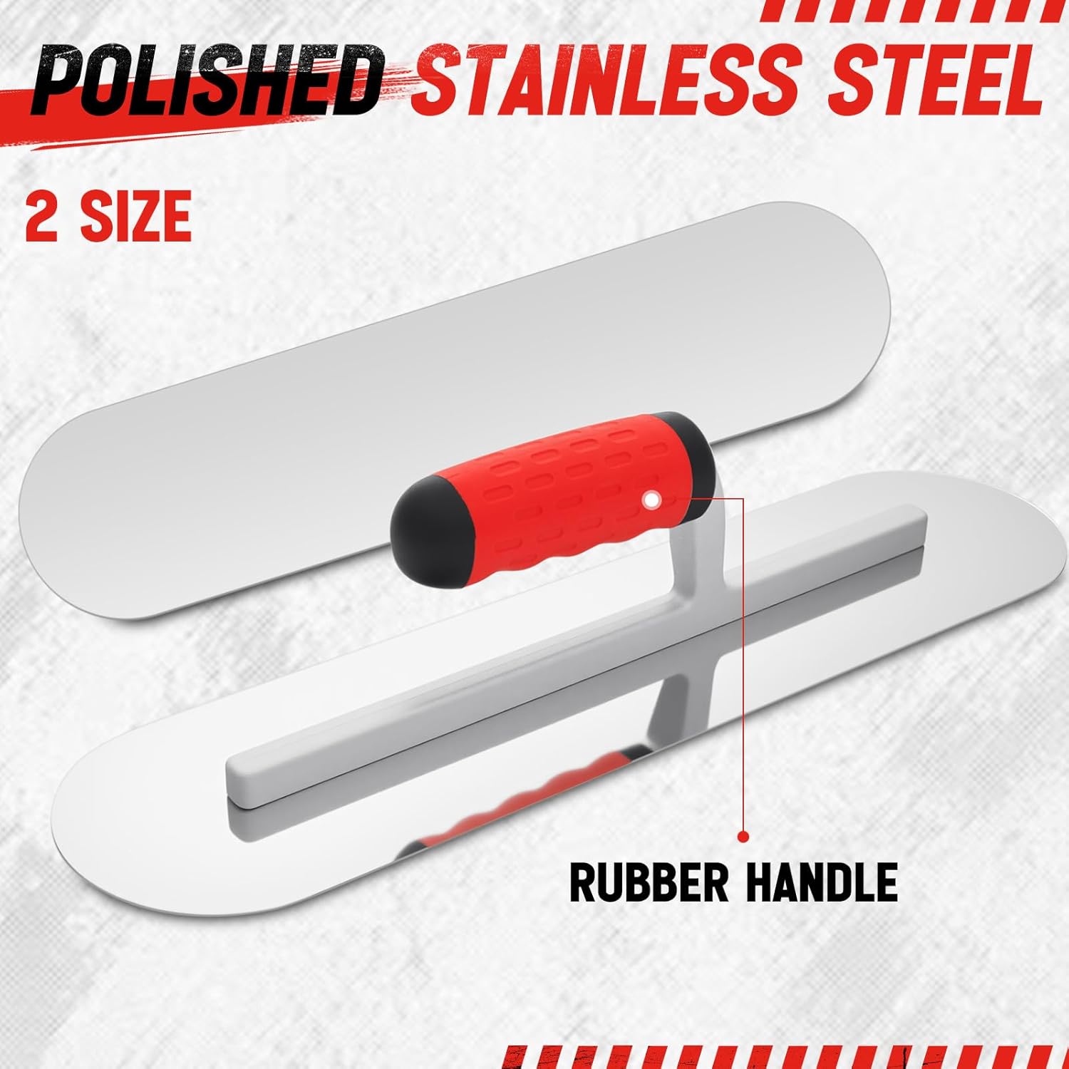 MorningRo 4 Pcs Concrete Hand Tools Set Includes Cement Magnesium Hand Float 16'' x 3-1/8'' Stainless Steel Pool Trowel 16'' x 4'' & 14'' x 4'' Flat Concrete Finishing Trowel and Tool Bag