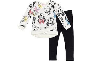 Enchanting Disney Minnie Mouse Sweatshirt and Leggings Set for Little Princesses