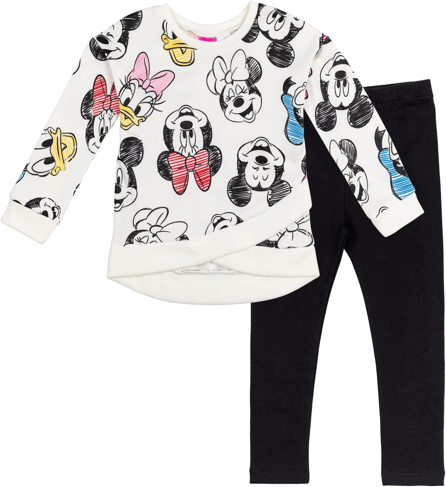 Minnie Mouse Fleece Sweatshirt and Leggings Outfit Set Infant to Big Kid Sizes (12 Months - 14-16)