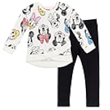 Minnie Mouse Fleece Sweatshirt and Leggings Outfit Set Infant to Big Kid Sizes (12 Months - 14-16)