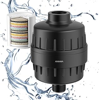Filtro de Ducha Universal de 15 Etapas con Vitamina C, Purificador de Agua Antical y Anticloro, Descalcificador de Agua para el Cuidado de la Piel y el Pelo, Conexión Estándar G1/2