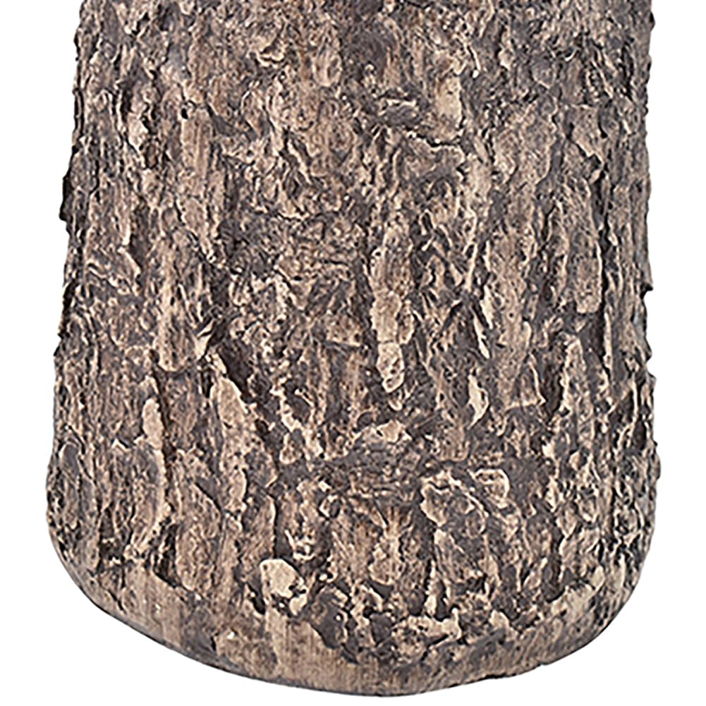 BAKAJI Base Supporto Albero di Natale in Resina, Tronco Realistico Natalizio, Riproduzione Fedele alla Realtà Solida Resistente, Addobbo Festivo Attacco Universale 40mm e Ganci per Adattamento (36 cm)