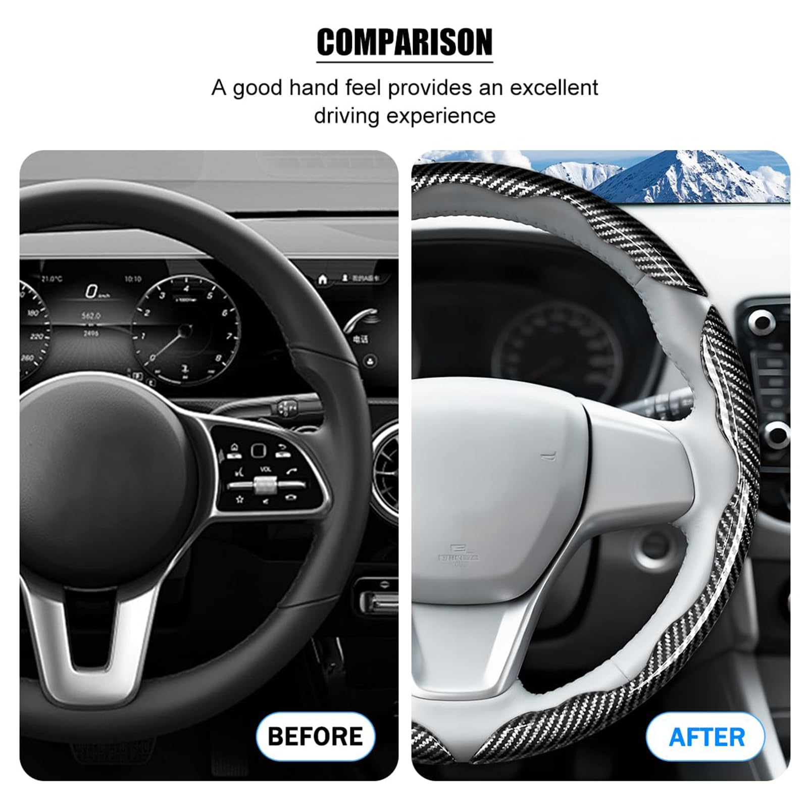 Funda Volante para Leon FR 2020-2026 (Mk4) (Negro 2PCS 3PCS/Plata)