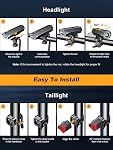 Upgraded Bike Lights Super Bright, 4+6 Modes Rechargeable Bike Lights Front and Back with Side Lights, 360°Rotatable Bike Headlight, IP65 Waterproof Bicycle TailLight, Reflectors Accessories