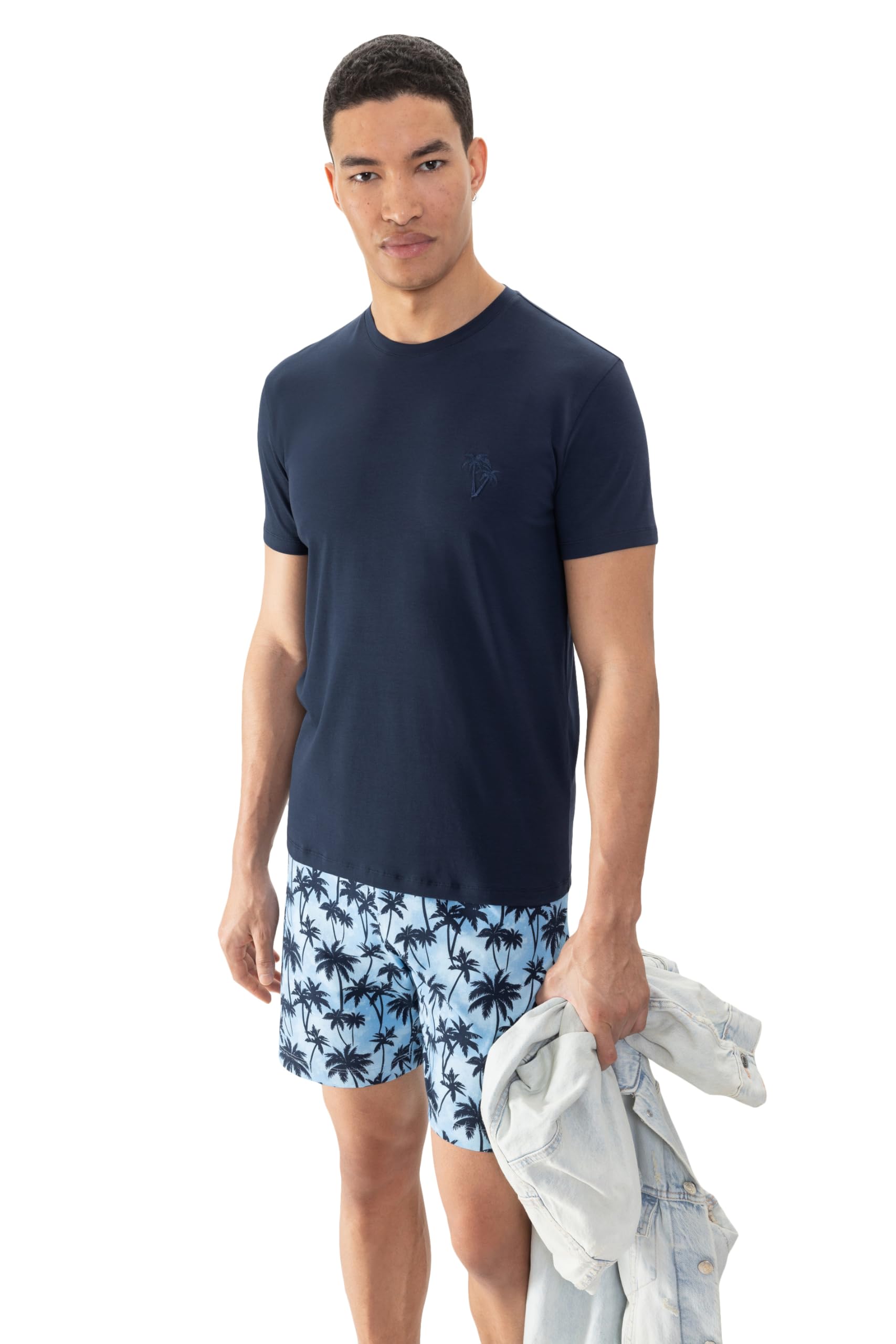 Mey Nachtwäsche Serie Palm Haven Herren Homewear Shirts 2210012