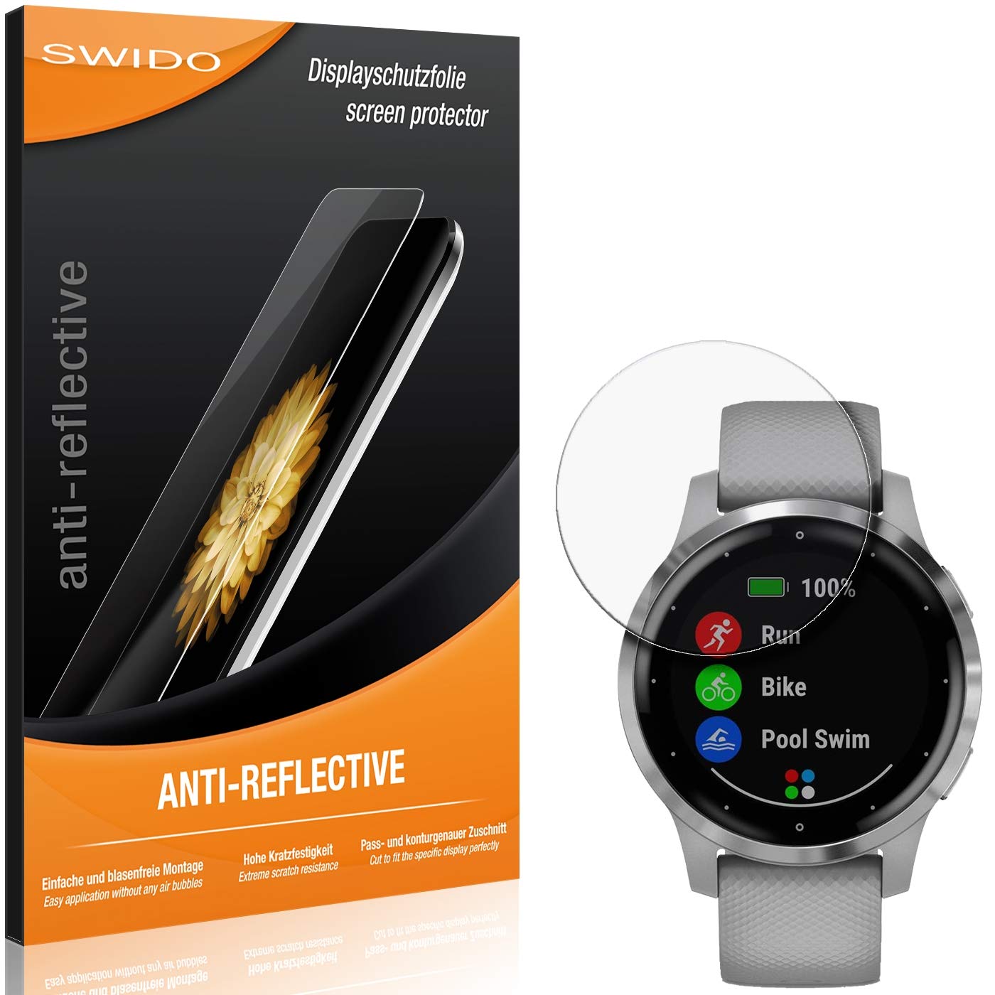 Swido Screen Protector For Garmin Vivoactive 4s 40 Mm Pack