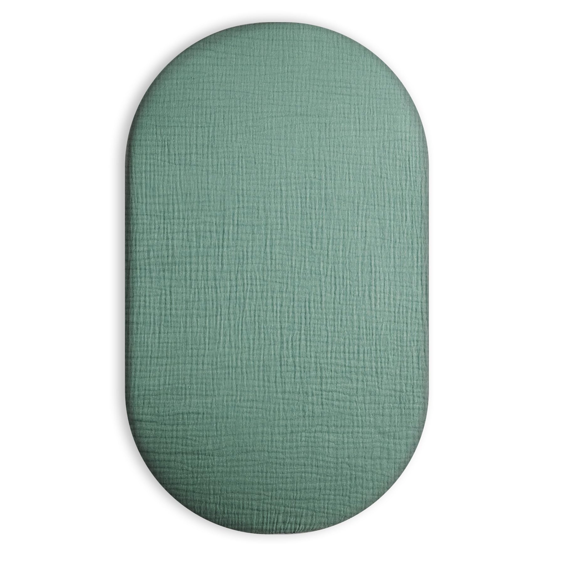 Muslin Bassinet Sheets 1 Pack, 33" x 17", (Roman Green)