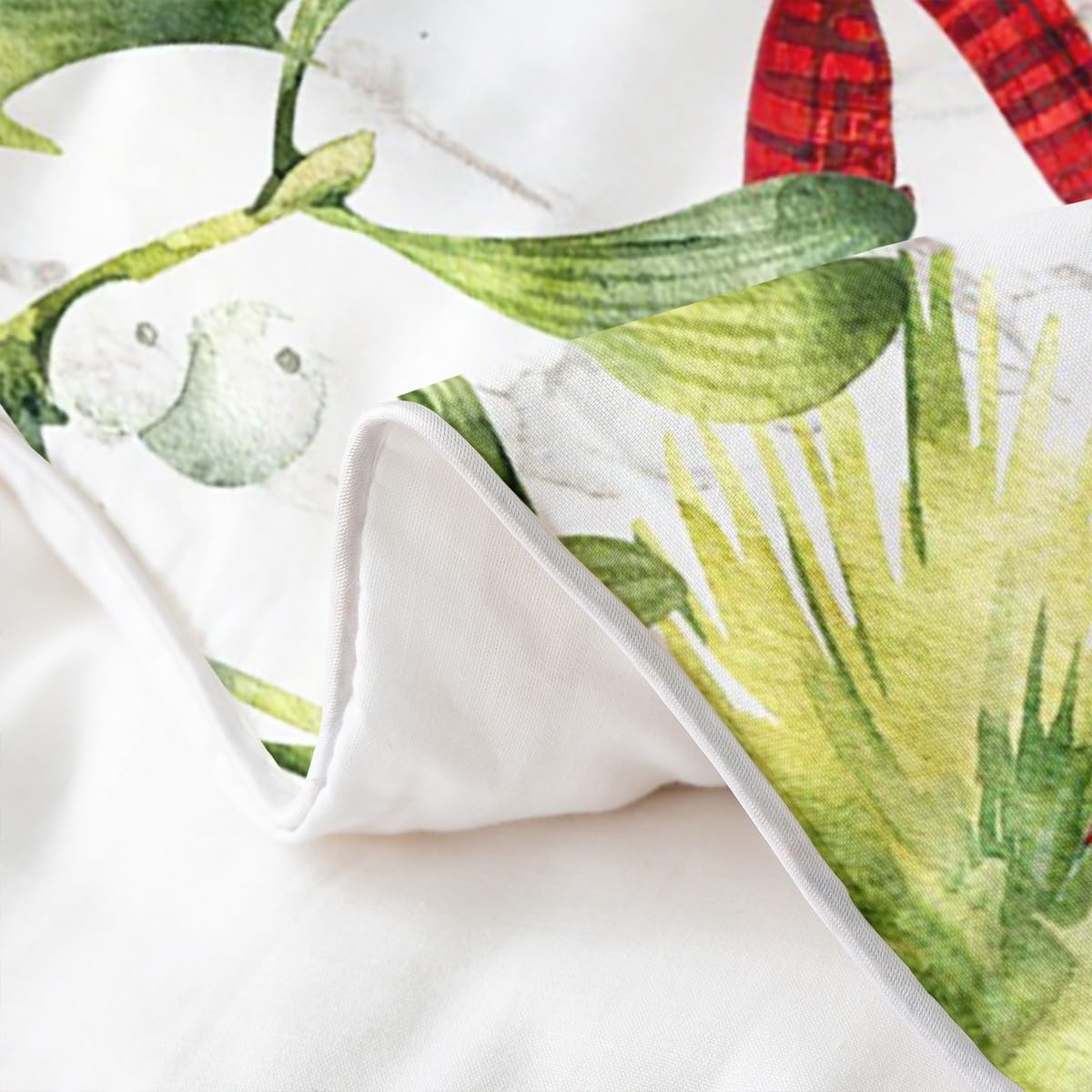 Feelyou Merry Christmas Bedding Set Full Size Christmas Highland Cow 100% Cotton Duvet Cover for Decor Highland Cattle Comforter Cover Set Xmas Deer Elk Decor with 2 Pillow Case,No Comforter