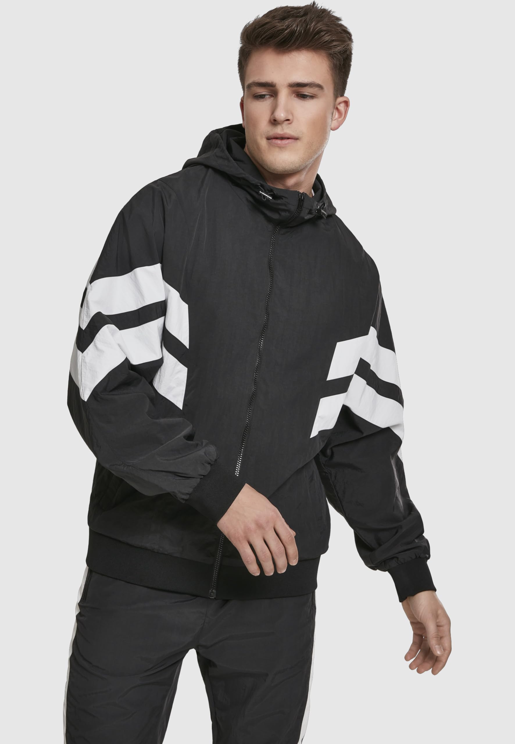Urban Classics Herren Crinkle Panel Track Jacket