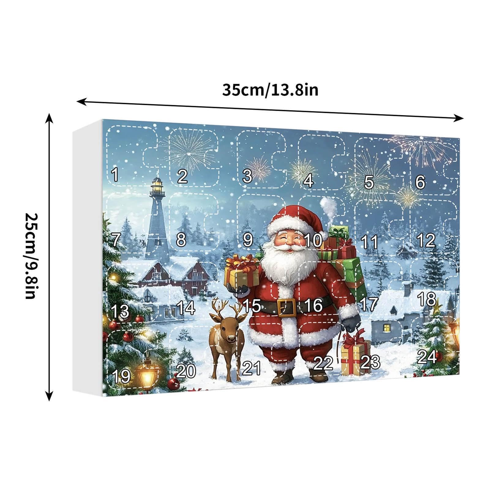 Calendario 'Avvento 2024 con natalizio, calendario 'avvento di | Natale Gonks, conto alla rovescia per 24 giorni, decorazione natalizia per bambini, 35 x 25 x 5 cm