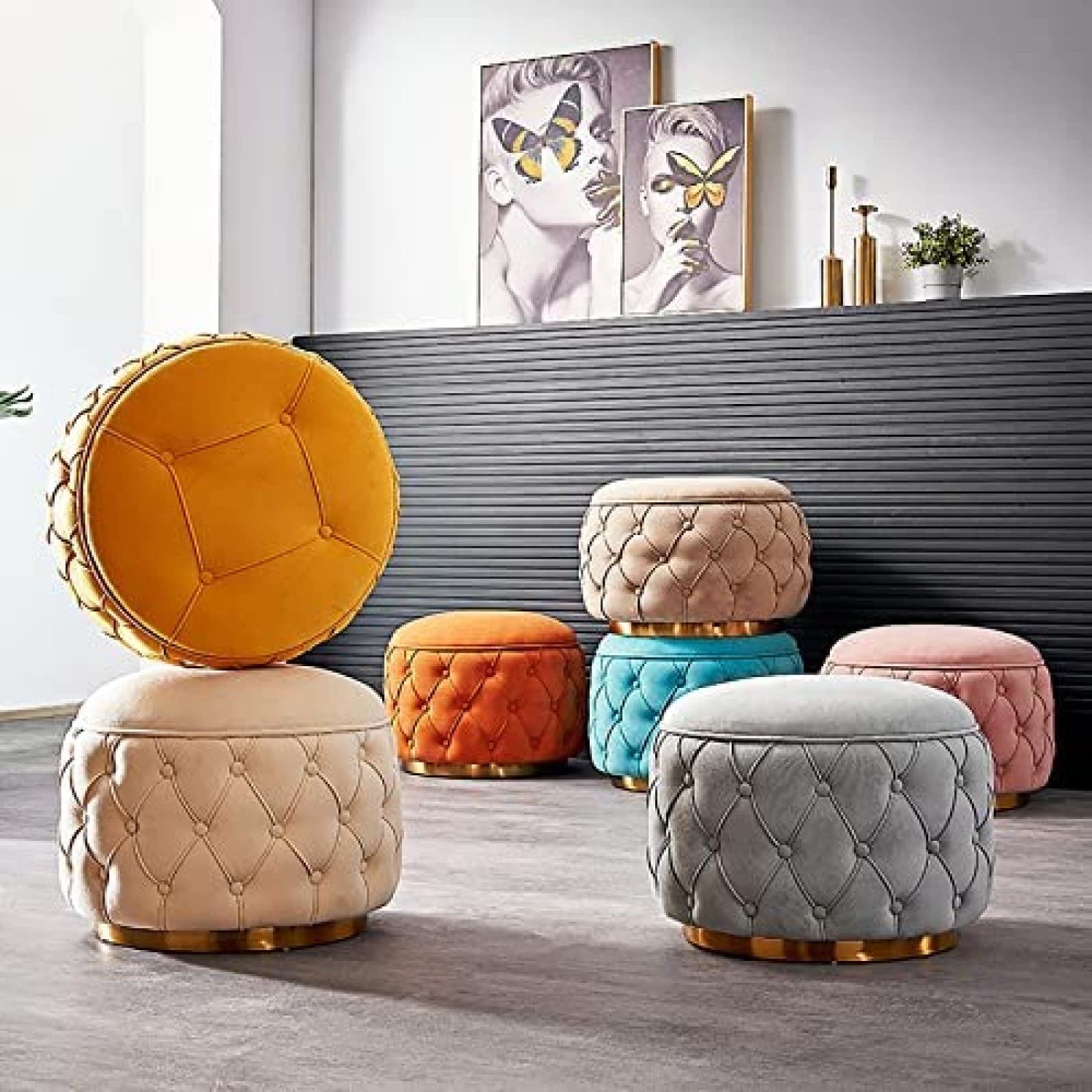 Amazon｜オットマンスツール 収納オットマン、オットマン フットレスト