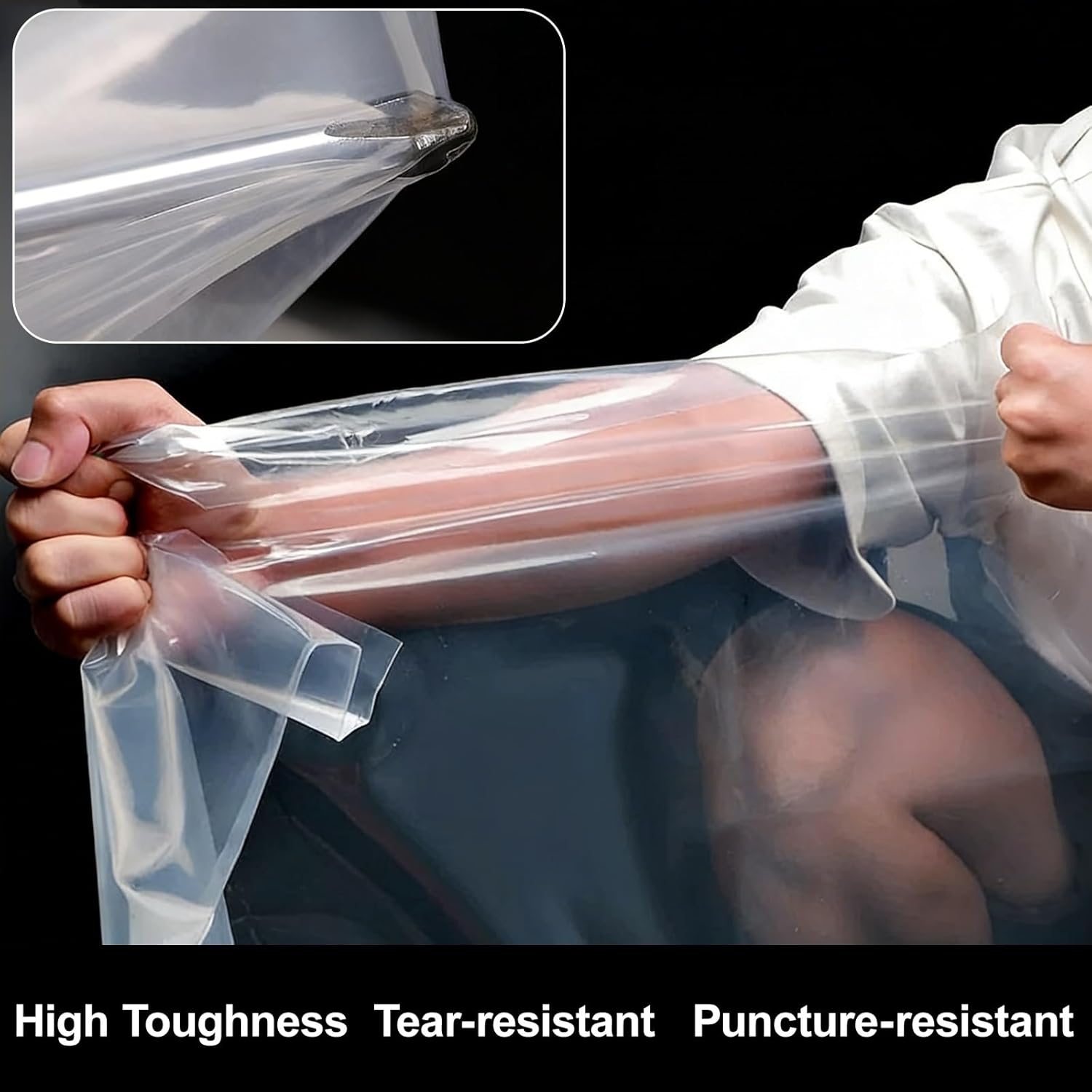 Clear Tarp Transparent Tarps, Patio Clear Vinyl Tarp, Transparent Waterproof Raincloth for Roofs, Garden Clear Plastic Tarps for Covering Henhouse Porch Canopy Plant Patio(2x5m/6.6x16.4ft)